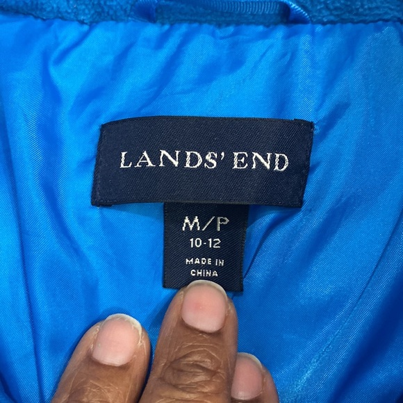 Lands End women’s quilted down feather insulated winter coat size, medium 10/12 - Picture 3 of 15